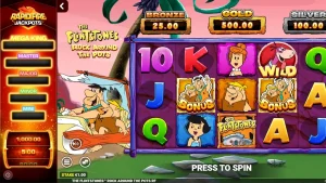 Tampilan visual slot The Flintstones: Rock Around The Pots dengan karakter ikonik.